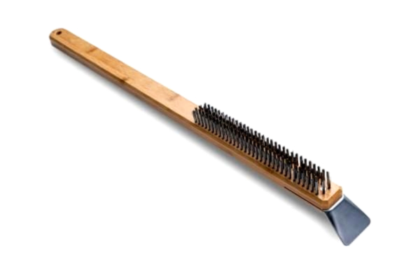 Ooni  Rengöringsborste med skrapa och stålborst för pizzaugn, gasgrill, ugnsborste, grilltillbehör