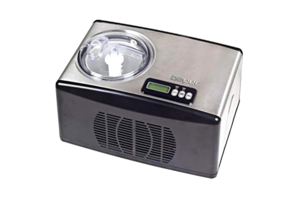 Beper BEPER 70.257 Machine à Crème Glacée Affichage LCD, Inox, 1.5 L, 150 W