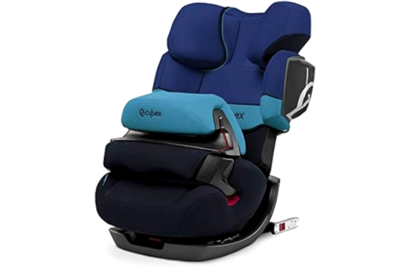 Cybex  Silver 2-in-1 kinderzitje, autostoeltje voor kinderen, Pallas 2-Fix, voor auto's met of zonder ISOFIX, groep 1/2/3 (9 - 36 kg), vanaf ca. 9 maanden tot 12 jaar; blue moon