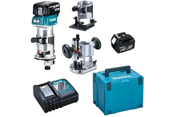 Makita MAKITA FREZARKA DO KRAWĘDZI 18V 2x5,0Ah AKCESORIA MAKPAC DRT50RTJX2