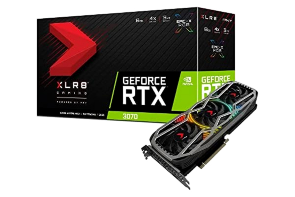 PNY  GeForce RTX™ 3070 8GB XLR8 Gaming Revel Epic-X RGB™ Triple Fan Grafikkarte LHR