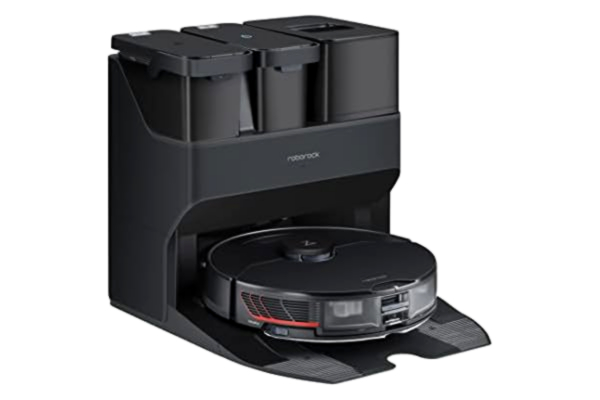 Roborock  S7 MaxV Ultra Zuig- en dweilrobot met afzuigstation (5100Pa, ReactiveAI 2.0 obstakelvermijding, 180 minuten looptijd, 400 ml stof-/200 ml watertank, ultrasoon wissysteem, app-/spraakbesturing