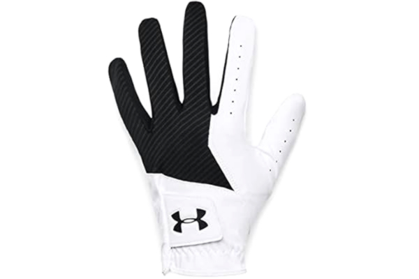 Under Armour  Golfhandske för män med golfmedalj (vit/svart, storlek L) (1349705-001-LLG)