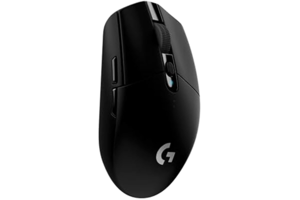 Logitech  G305 LIGHTSPEED trådlös spelmus, HERO-sensor, 12 000 DPI, lätt, 6 programmerbara knappar, 250 timmars batteri, inbyggt minne, kompatibel med PC, Mac - Svart