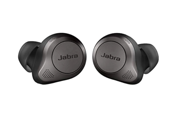 Jabra  Elite 85t trådlösa earbuds - Jabra Advanced Active Noise Cancellation™ med lång batteritid och kraftfulla högtalare - Trådlöst laddningsfodral - titansvart