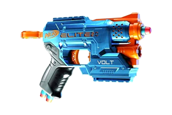 NERF Nerf Elite 2.0 Volt SD-1-blaster – 6 officiella Nerf-pilar, ljusstråle för att sikta, förvaring för 2 pilar, 2 taktiska skenor