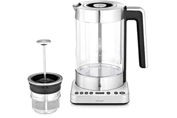 WMF  0413160011 Lono Te och Vattenkokare 2-i-1 Glas 1,7l XXL-Tesil 4 Temperaturnivåer LC-Skärm 3000 W