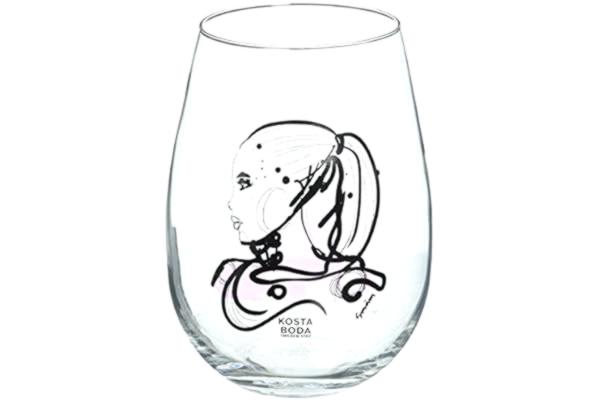 Kosta Boda  7091532 It's All About You It's All About You, Love You 13 oz. Pilsner/Beer Stem, set med 4, glas, flerfärgad