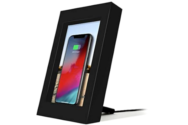 Twelve South  PowerPic, Picture Frame Stand with integrated 10W Qi Charger for iPhone/Wireless Charging Smart Phones (black)