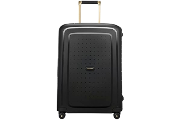 Samsonite SAMSONITE S'Cure DLX Spinner 69, 4.1 KG Bagage cabine, 69 cm, 79 liters, Noir (Black/Gold Deluscious)