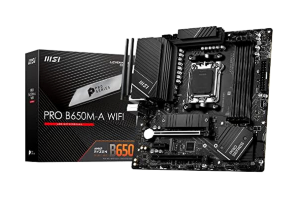 MSI  PRO B650M-A WIFI Bundkort - AMD B650 - AMD AM5 socket - DDR5 RAM - Micro-ATX
