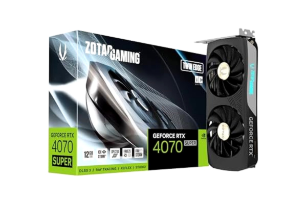 Zotac ZOTAC GeForce RTX 4070 SUPER Twin Edge OC - 12GB GDDR6X RAM - Grafikkort