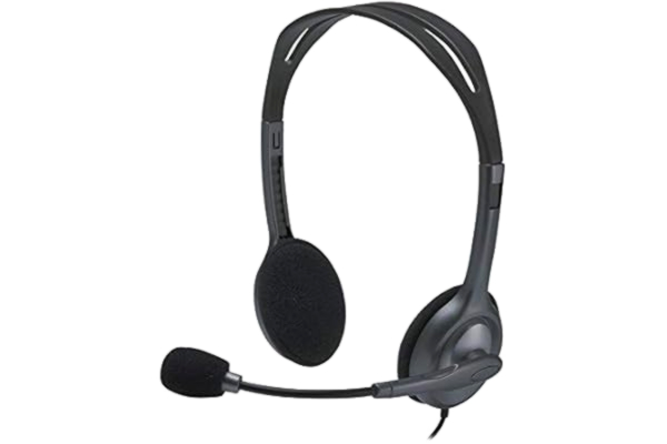Logitech  H111 Stereo Headset - 3,5 mm-anslutning, stereoljud, vridbar mikrofon