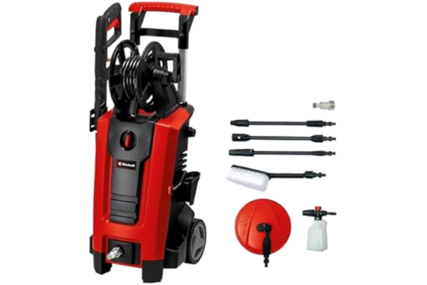 Einhell  högtryckstvätt TE-HP 140 (1 900 watt, max. 140 bar, modulärt snabbkopplingssystem, inklusive högtrycksslang, pistol, lans, olika Munstycken, borste, spraymedel)