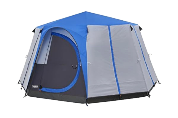 Coleman  Cortes Octagon 8, Camping, Hård ramme, Kupel/Igloo telt, 8 person(er), Teltlærred, Sort, Blå, Grå