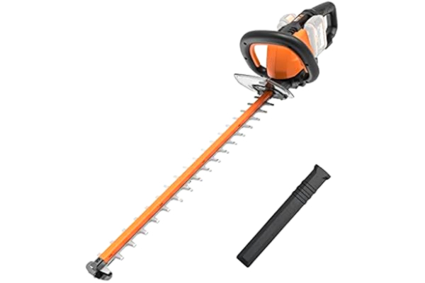 Worx WORX WG284E.9 Batteridriven häcktrimmer 40 V (2 x 20 V) – 60 cm dubbla skärblad för rena och jämna snitt – 27 mm tandavstånd – lätt och stabil – handskydd – utan batteri och laddare