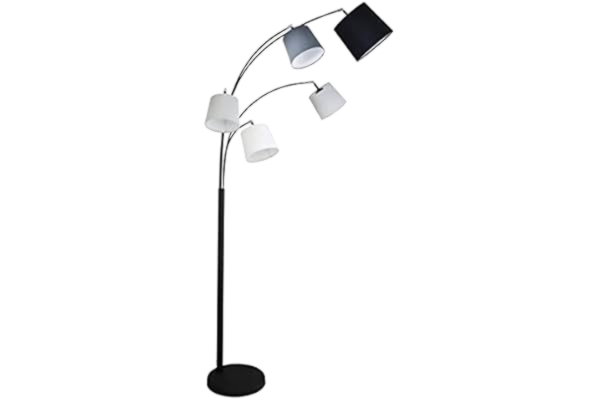 By Rydéns Golvlampa Foggy 5-FL H: 200cm Svart Matte E14