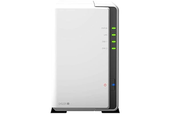 Synology  DS220j 24 TB 2 Bay Desktop NAS-oplossing | geïnstalleerd met 2 x 12 TB Seagate IronWolf-drives