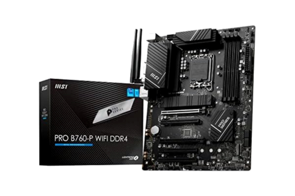 MSI  PRO B760-P WIFI DDR4 - Bundkort - ATX - LGA1700 sokkel - B760 Chipset - USB 3.2 Gen 1, USB 3.2 Gen 2, USB-C 3.2 Gen2, USB-C 3.2 Gen 1 - 2.5 Gigabit LAN, Bluetooth, Wi-Fi - HD Audio (8-kanaler)
