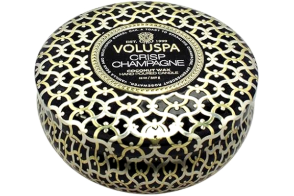 Voluspa  3-Wick Candle Decorative Tin Crisp Champagne 340g