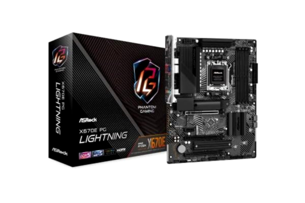 ASRock  X670E PG Lightning Hovedkort - AMD X670 - AMD AM5 socket - DDR5 RAM - ATX