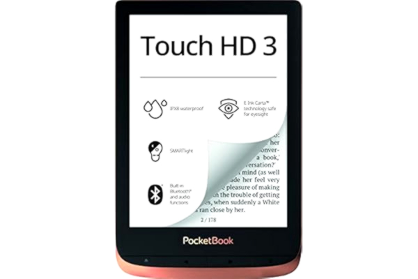 PocketBook  e-Book Reader 'Touch HD 3' (16 GB Memory, 15.24 cm (6 Inch) E-Ink Carta Display, SMARTlight, Wi-Fi, Bluetooth) in Copper copper