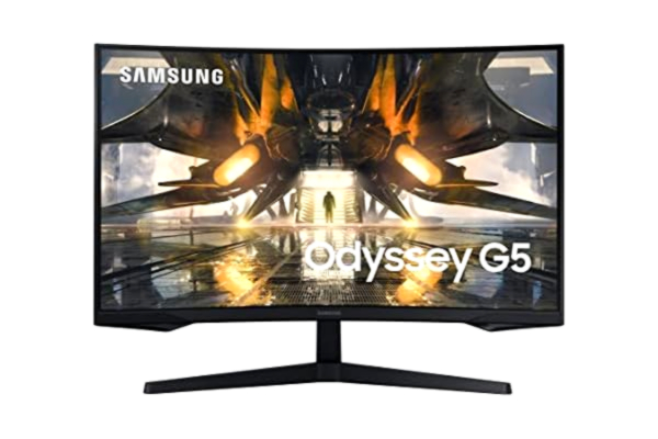 Samsung SAMSUNG Odyssey G5 27'' S27AG550NU Ecran PC Gaming Incurvé 1000R, Dalle VA , Résolution WQHD (2560 x 1440), 165 Hz, 1ms, GSYNC Compatible, AMD FreeSync Premium, HDR400, Noir