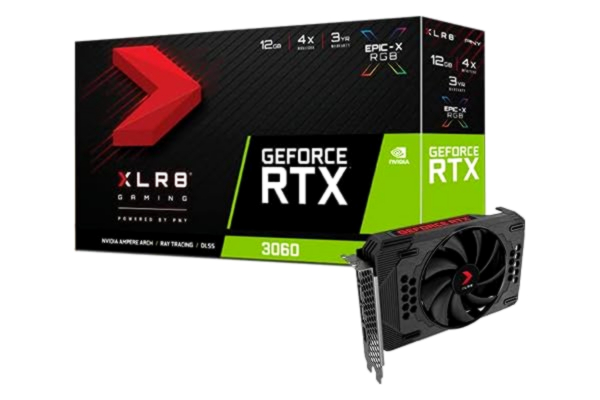 PNY  Carte Graphique GeForce RTX™ 3060 12GB XLR8 Gaming Revel Epic-X RGB™ Single Fan