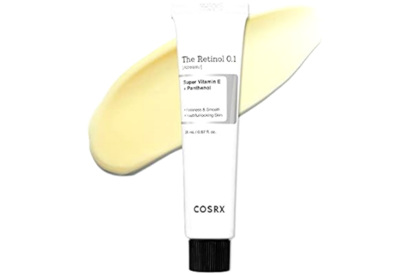 COSRX  Retinolkräm 0,1, anti-agingkräm med 0,1% retinoidbehandling för ansiktet, minskar rynkor, fina linjer och tecken på åldrande med 20 g (förpackning om 1)