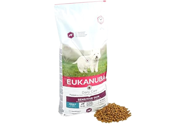 Eukanuba  Daily Care Sensitive Skin Torrfoder för Vuxna Hundar med Känslig Hud, 12 kg