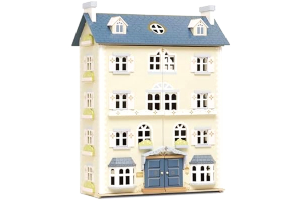 Le Toy Van  - Palace House Large Wooden Doll House, 5 Storey Wooden Dolls House Play Set - Suitable For Ages 3+