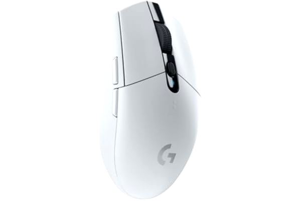 Logitech  G305 LIGHTSPEED trådlös spelmus, HERO-sensor, 12 000 DPI, lätt, 6 programmerbara knappar, 250 timmars batteri, inbyggt minne, kompatibel med PC, Mac - vit