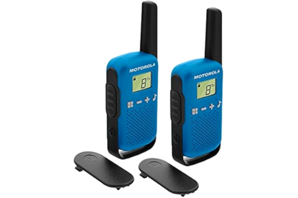 Motorola  T42 Talkabout PMR446 2-vägs Walkie Talkie Portable Radio (paket med 2), upp till 4 km räckvidd, Ingen licens krävs, Blå