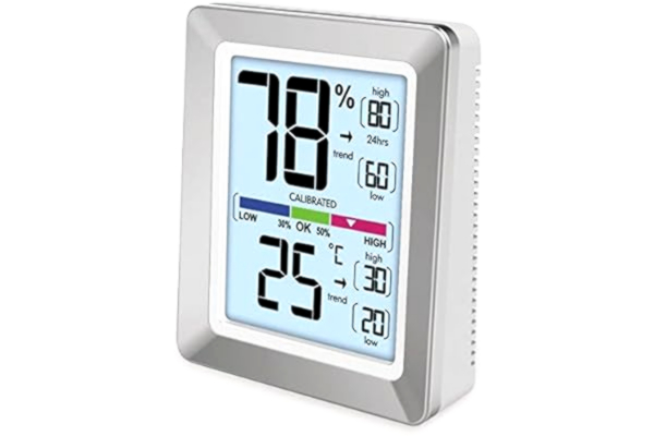 Technoline  WS946 kantoorthermometer, kamerklimaatstation met temperatuur- en vochtigheidsweergave, perfect voor op kantoor, nauwkeurige waarden op uw werkplek