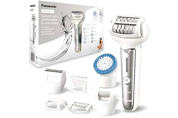 Panasonic  Epilator ES-EL9A-S503 with Body Brush, 7-in-1, Women's Wet & Dry, Attachment for Armpits and Bikini Area, Silver