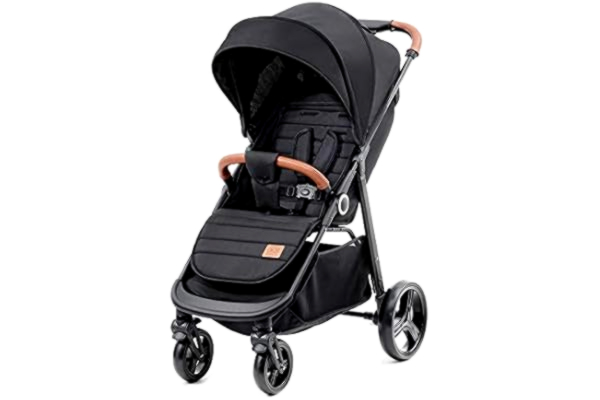 KinderKraft Kinderkraft Lightweight Stroller Grande, Stylish Pushchair, Baby Buggy, Foldable, Lying Position, Big Ajustable Hood, with Accessories, Rain Cover, Footmuff, from Birth to 3 Years, Black