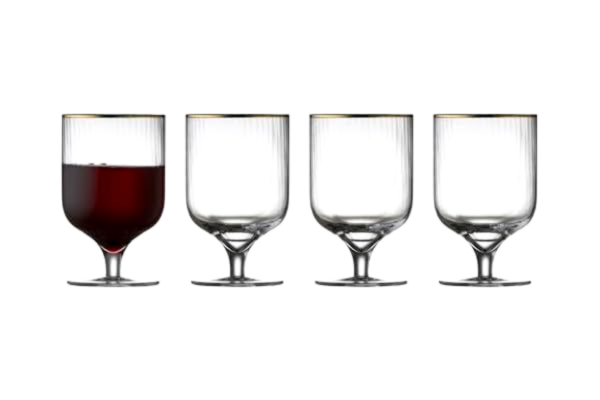Lyngby Glas  Palermo Gold Vinglas 30 cl 4 st