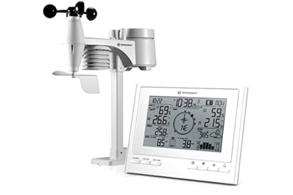 Bresser BRESSER ClimateScout Station Météo sans Fil avec Capteur Extérieur Pro 7 en 1, Blanc