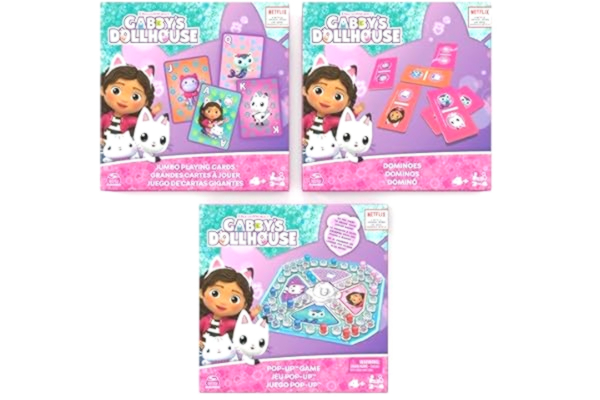 Spin Master Games Gabby's DollHouse 3 Pack Games Bundle