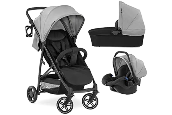 Hauck  Rapid 4 Plus Trio Set 3w1 wózek zestaw do 25 kg, fotelik niemowlęcy pasujący do Isofix, gondola z materacem dla niemowlęcia, regulowana rączka, składany do małych rozmiarów, lekki