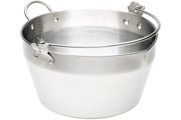 Kitchen Craft KitchenCraft Home Made kastrull, sylt/kokkärl för induktionshäll med sylt recept i presentförpackning, silver rostfritt stål, 9 l, 16,5 cm x 31 cm