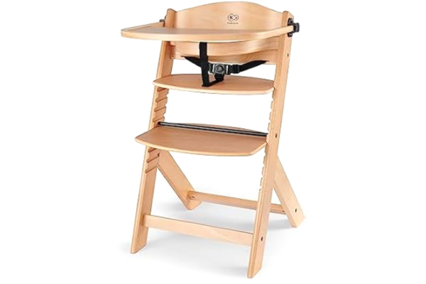 KinderKraft Kinderkraft High High Chair 3 in 1 ENOCK, Feeding Chair, Ergonomic, Removable Tray, 5-Degree Seat Height Adjustment, Timeless Design, for 10 Years, Multicolor