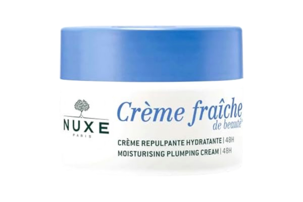 Nuxe  Crème Fraîche de Beauté Fuktgivande plumping Cream 50 ml, 48 h hydrering och utstrålning, med rött algextrakt, vegansk formel för normal hud
