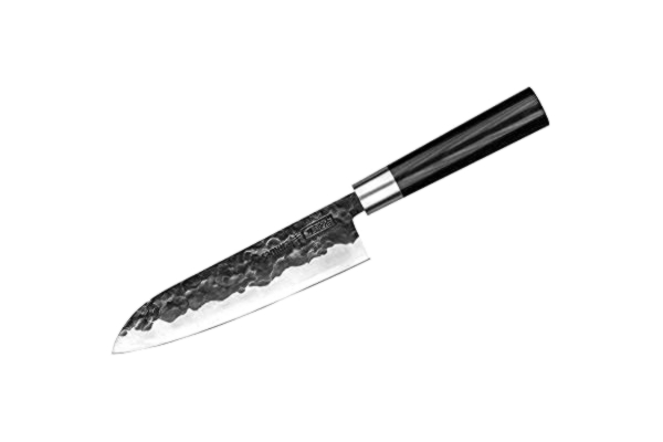 Samura SAMURA Blacksmith Couteau de cuisine professionnel japonais Santoku Micarta 182 mm Dureté : 60 HRC.…