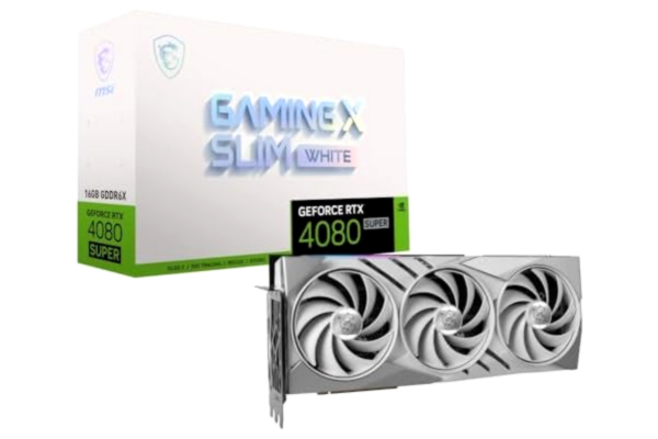 MSI  GeForce RTX 4080 SUPER GAMING X SLIM WHITE - 16GB GDDR6X RAM - Grafikkort