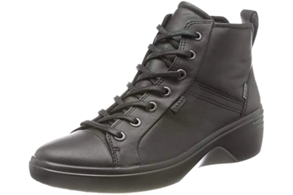 Ecco ECCO Soft Wedge, Bateau de Cheville Femme, Noir, 43 EU