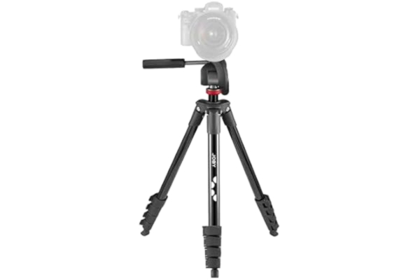 Joby JOBY Compact Advanced, kamerastativ med 3-vägshuvud, universal ¼-20 tums snabbfrigörande fäste och bärväska, för CSC, DSLR, spegelfri kamera, smartphone, färg: svart