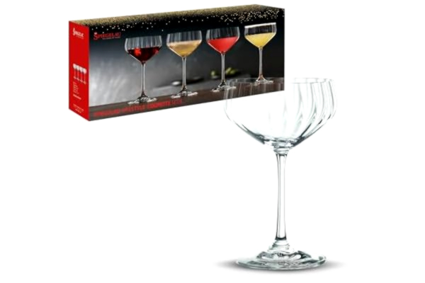 Spiegelau  & Nachtmann, set med 4 delar, champagneskål/coupett glas, kristallglas, 310 ml, LifeStyle, 4450178