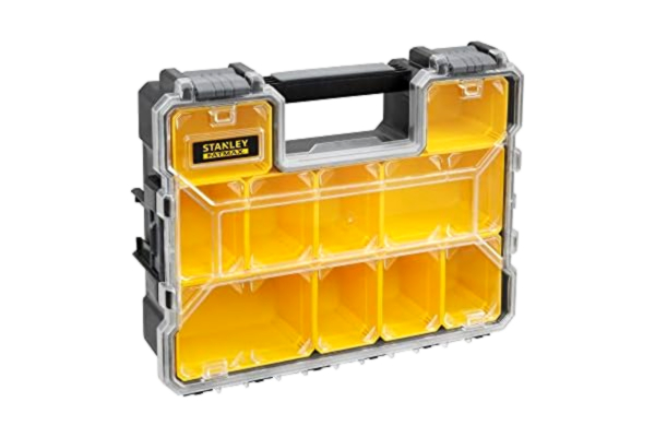Stanley STANLEY FATMAX Pro Deep Storage Organiser for Small Parts, 10 Removable Compartments, 1-97-521