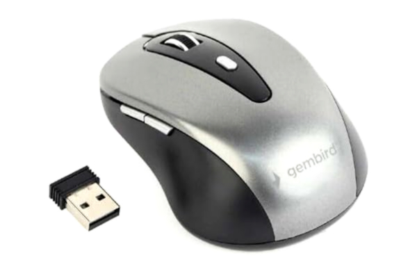 Gembird Mouse USB Optical WRL svart/grå MUSW-4B-04-BG Gembird, enfärgad
